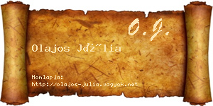 Olajos Júlia névjegykártya